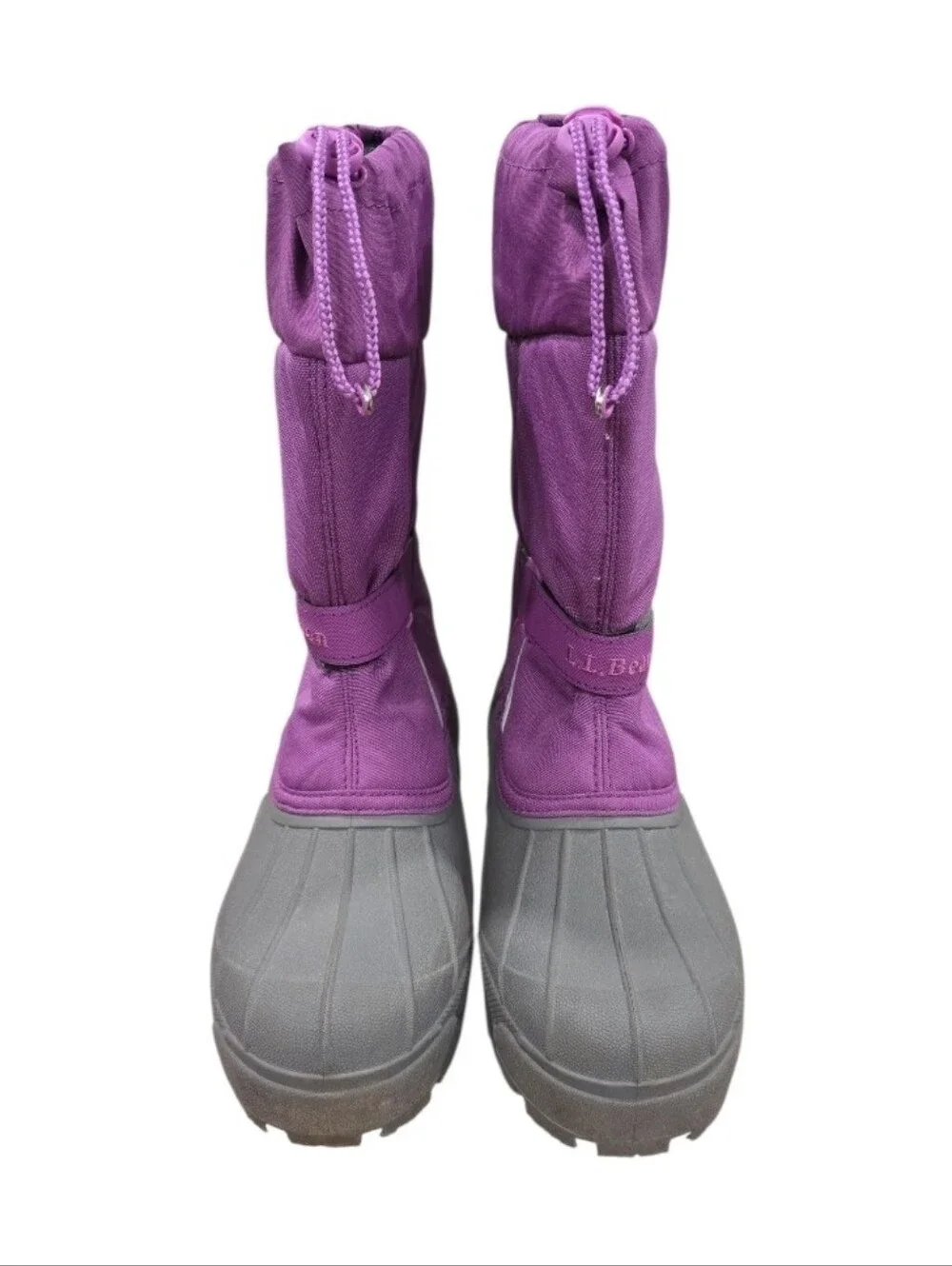 L.L. Bean Big Girl/Kids Northwoods Water Resistant Purple & Gray Boots. Size 6